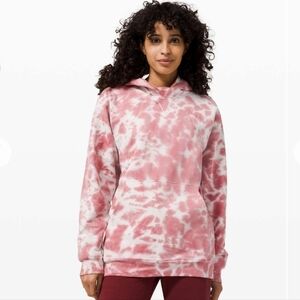 Lululemon All Yours Hoodie Tie Dye Fleece Marmoleado Tie Dye Brier Rose Size 4.